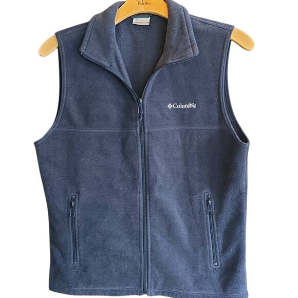 Columbia Men's Fleece Full Zipper Vest Blue Size Medium - Picture 1 of 5